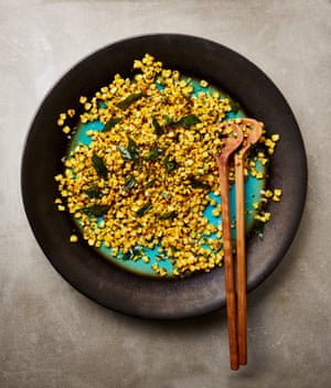 Yotam Ottolenghi’s corn salad with coconut and curry leaves.