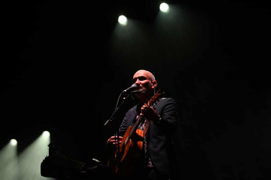 Paul Kelly performs during the One From The Heart benefit concert on May 15, 2022 in Lismore, Australia.