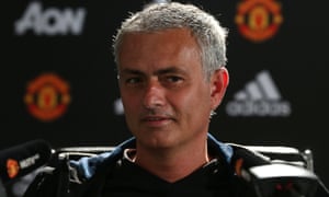 José Mourinho addresses the media before Manchester United’s Premier League match against Leicester City at Old Trafford on Saturday.
