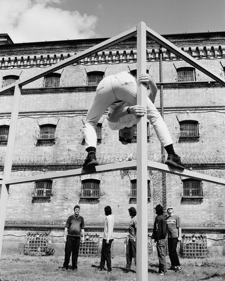 The band at Lukiškiu prison, Vilnius, Lithuania.