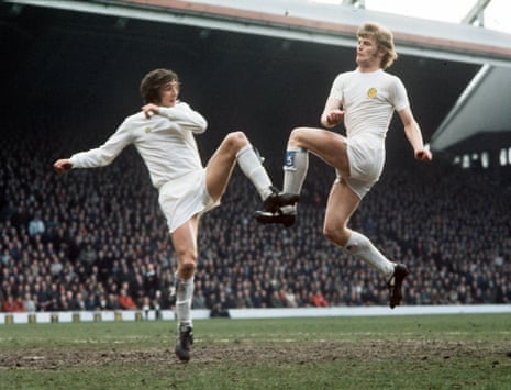 Norman Hunter tackling his own Leeds teammate Gordon McQueen in the good old days of the 1970’s.