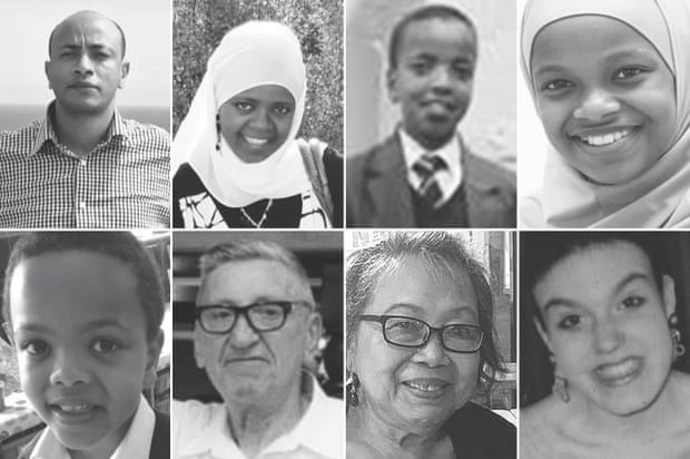 From top left: Hashim Kedir, Nura Jemal, Yahya Hashim and Firdaws Hashim. Bottom: Yaqub Hashim, Tony Disson, Ligaya Moore and Alexandra Atala.