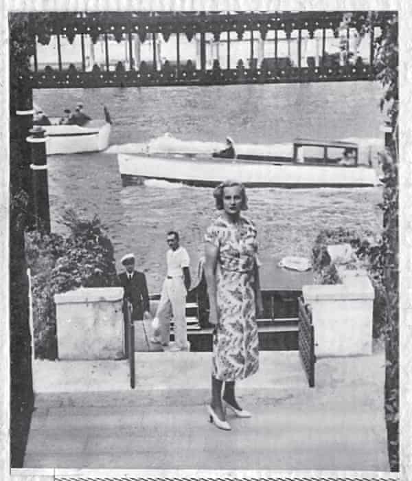 Doris Castlerosse au palazzo Venier en 1938.