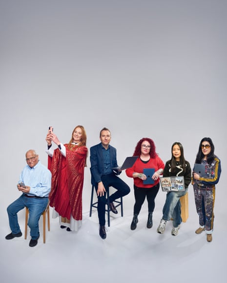 Composite of six people with their electronic devicesL-R: Shere Mohamed, Pippa White, Barnaby Lashbrooke, Paula Gadsden, Dayeon Lim, Katrina Mirpuri