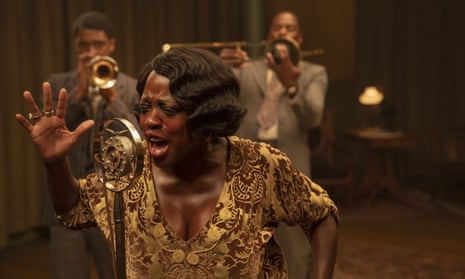 Viola Davis, with Chadwick Boseman and Colman Domingo, in the 2020 film Ma Rainey’s Black Bottom.