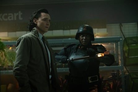 Tom Hiddleston and Wunmi Mosaku in Disney+ series Loki.