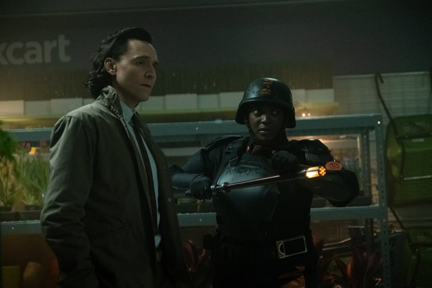 Tom Hiddleston and Wunmi Mosaku in Disney+ series Loki.