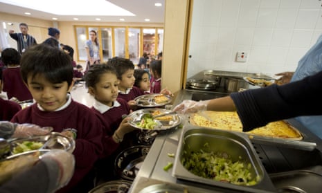 Children getting school meal