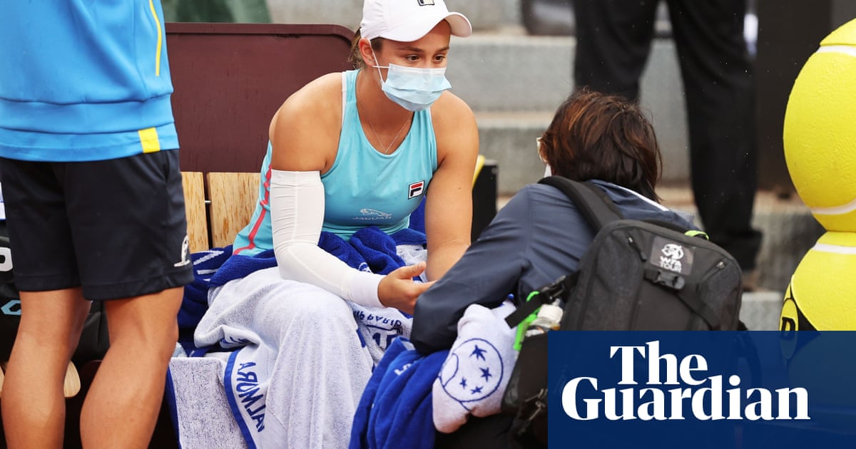 ‘Pain too severe’: Ash Barty retires from Italian Open with arm injury