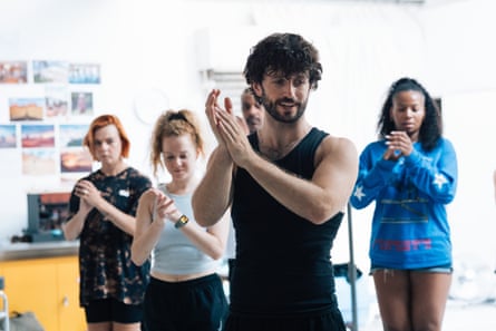Rehearsals for the musical.