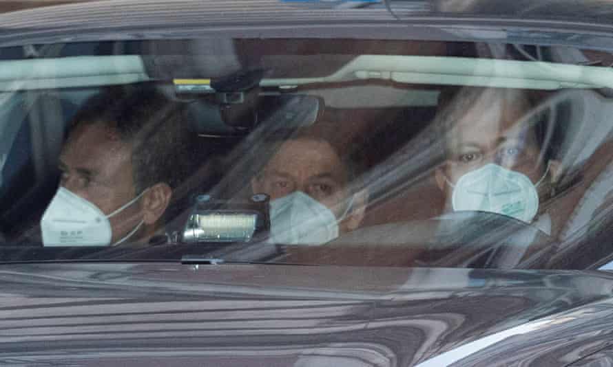 Giuseppe Conte in a car
