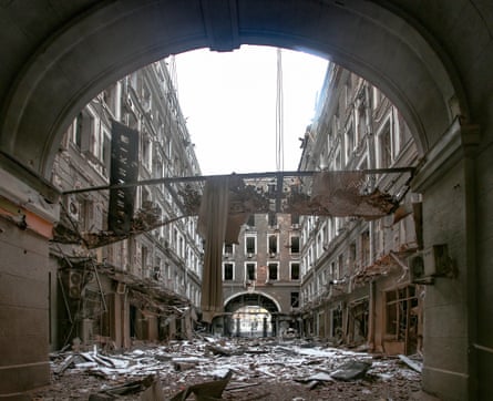 Devastation … the House of Labour.