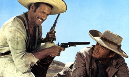 Eli Wallach, left, and Clint Eastwood in The Good, the Bad and the Ugly, 1966, one of several spaghetti westerns directed by Sergio Leone for which Ennio Morricone wrote the score.