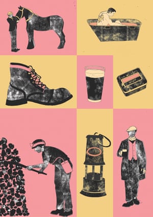 Illustration by artist Seanna Doonan who's work documents Northern life and Wakefield Miners.