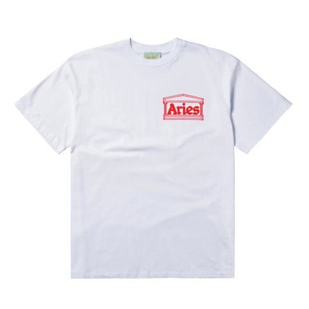 the word Aries inside a temple shape