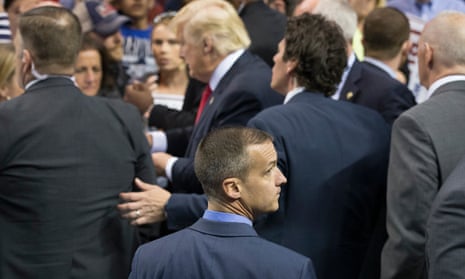 Infighting within Donald Trump’s campaign appears to have subsided, with his campaign manager, Corey Lewandowski, above, and veteran strategist Paul Manafort developing a better working relationship.
