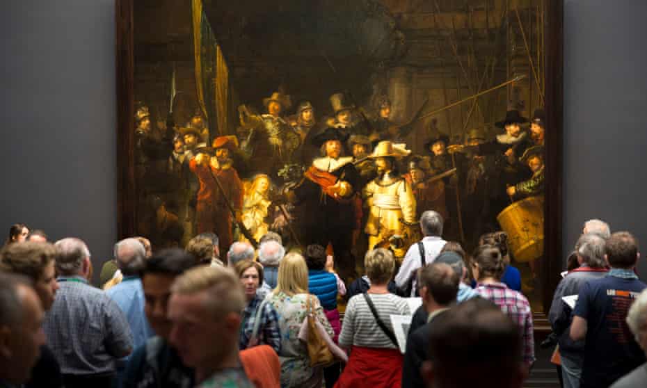 Rembrandt ‘The Night Watch’at the Rijksmuseum, Amsterdam.