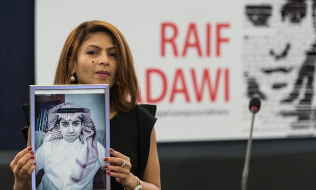 Ensaf Haidar, wife of jailed Saudi blogger Raif Badawi, will collect the freedom of speech award on his behalf.