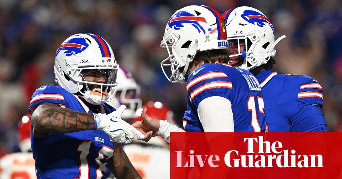 Image for NFL week nine: Bills take down Chiefs, Jaguars edge Raiders in OT thriller – as it happened