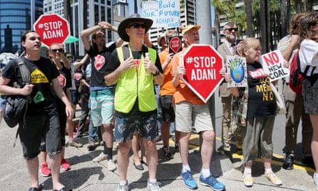 Anti-Adani protesters in Brisbane, 17 October 2019