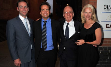 James, Lachlan, Rupert and Elisabeth Murdoch in 2009.