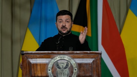 Zelenskyy calls for more pressure on Russia after massive Kyiv attack – video