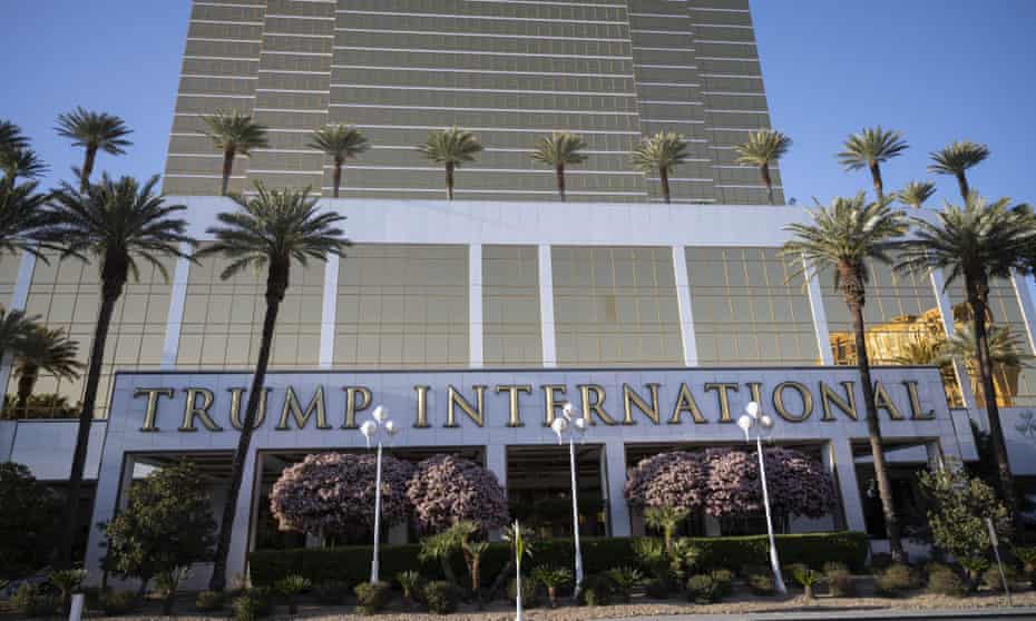 An empty Trump International Hotel on the Las Vegas strip