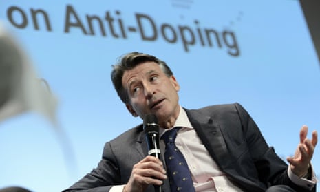 Lord Coe, president of the IAAF, speaks during the Wada Symposium for Anti-Doping Organisations in 2016.