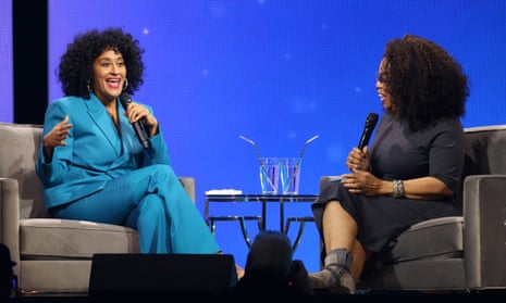 Tracee Ellis Ross and Oprah Winfrey during Oprah’s 2020 Vision: Your Life in Focus Tour in 2020.