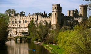 Warwick Castle, on the banks of the river Avon