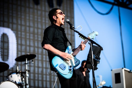 Molko playing live in 2018.