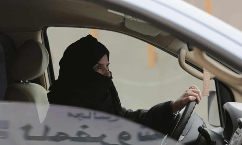 Saudi activist Aziza al-Yousef drives a car on a highway in Riyadh. She is among those who were detained.