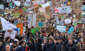Protesters during a ‘Fridays for Future’ demonstration against climate change in Hamburg, Germany, 01 March 2019. Thousands of students joined the school strike.