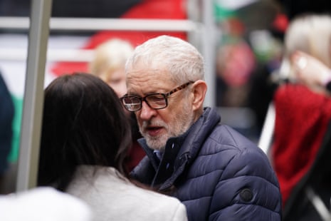 Former Labour party leader Jeremy Corbyn joins people taking part in a pro-Palestine march in central London on Saturday.