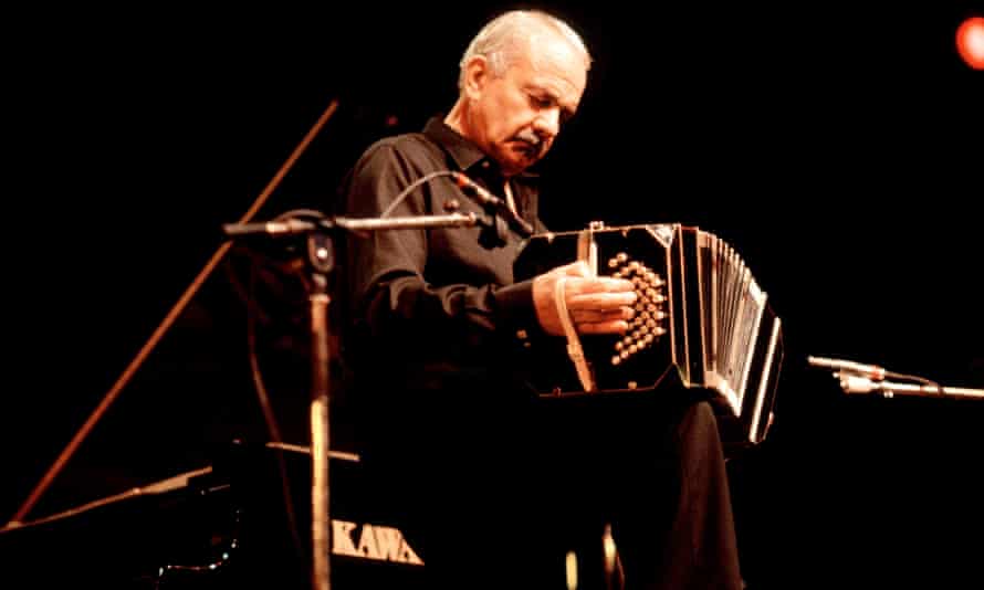 The late Astor Piazzolla, with his bandoneón