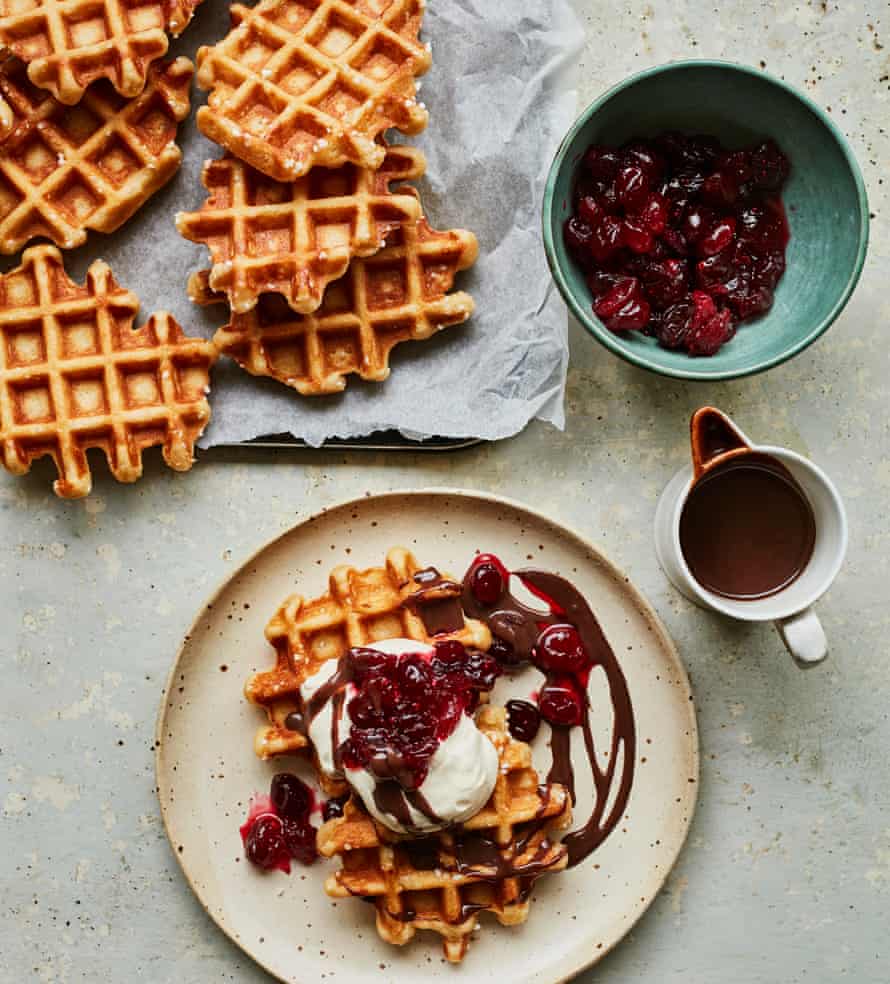 Tamal Ray S Recipe For Belgian Waffles With Ganache And Amaretto Cream Christmas Food And Drink The Guardian Tamal Ray S Recipe For Belgian Waffles With Ganache And Amaretto Cream Christmas Food And Drink The Guardian