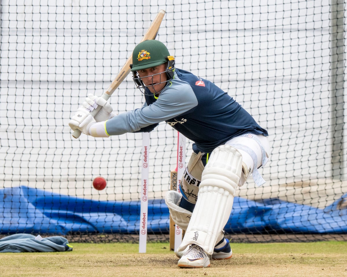 Marnus Labuschagne bats in the nets before Australia meet South Africa in the first Test