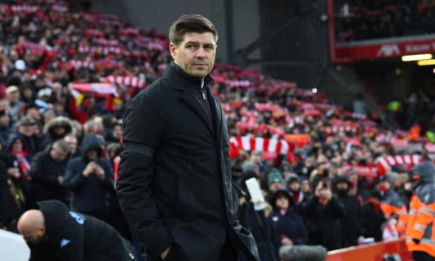Salah’s penalty downs Villa as Liverpool deny Gerrard a happy Anfield return | Premier League 1 Steven Gerrard back at Anfield with Aston Villa