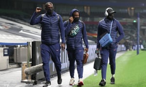 Moussa Sissoko, Serge Aurier and Tanguy Ndombele