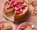 Benjamina Ebuehi's caramelised white chocolate and rhubarb cheesecake.