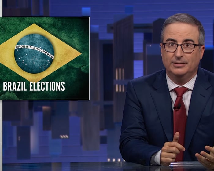 John Oliver on Brazil’s Flávio Bolsonaro: ‘Fearmongering and flagrant daddy issues’