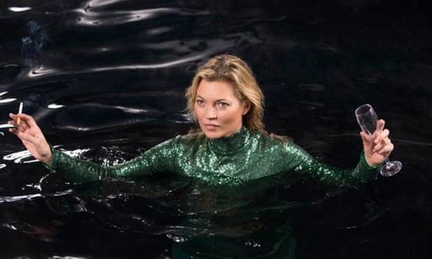 Enjoying the attention: Kate Moss in Absolutely Fabulous.