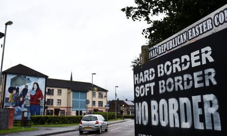 A No Border sign in Londonderry, Northern Ireland