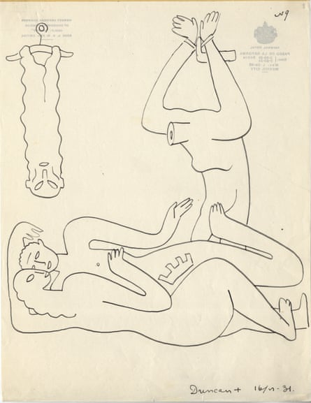 Drawing from the series Death of Duncan by Sergei Eisenstein, 1931. Ink on paper.