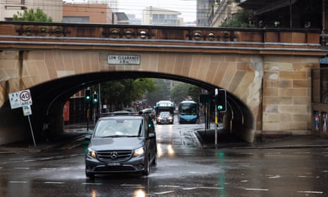 Rainfall in Surry Hills, Sydney.