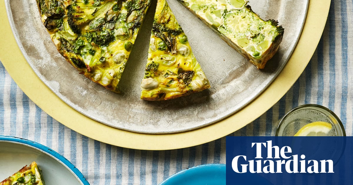 Honey & Co's recipe for broccoli, pea, broad bean and leek maa'kuda
