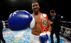 Charles Martin v Anthony Joshua IBF Heavyweight Title<br>Boxing - Charles Martin v Anthony Joshua IBF Heavyweight Title - O2 Arena, London - 9/4/16
Anthony Joshua celebrates his win
Action Images via Reuters /Andrew Couldridge
Livepic
EDITORIAL USE ONLY.