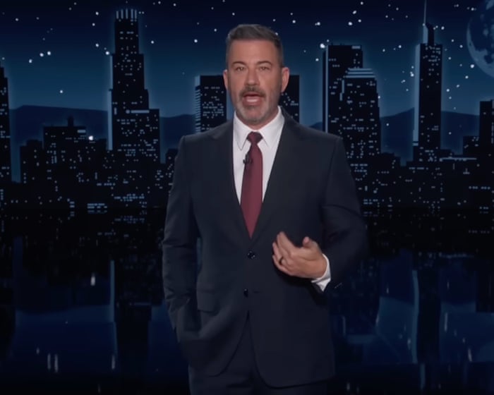 Jimmy Kimmel on Trump at NBA finals: ‘He shut down a city so he could take a nap’