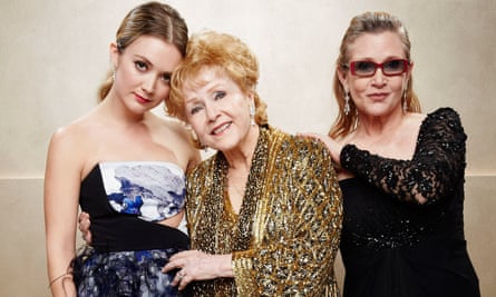 Billie Lourd, Carrie Fisher and Debbie Reynolds at the Screen Actors Guild awards in Los Angeles last year.