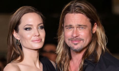 It’s great to be straight … Pitt with his ex-wife, Angelina Jolie, in 2013.